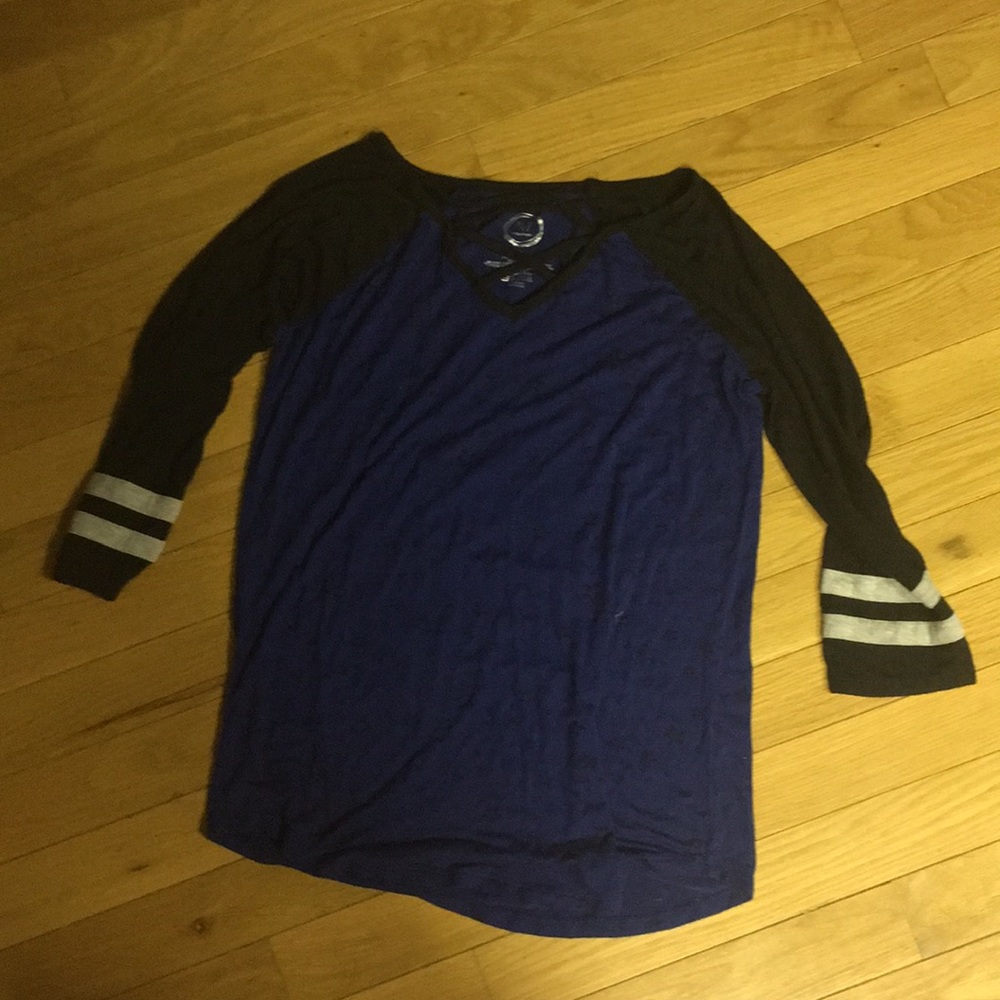 Blue and black shirt